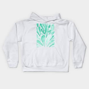 Watercolor artistic drops - aqua Kids Hoodie